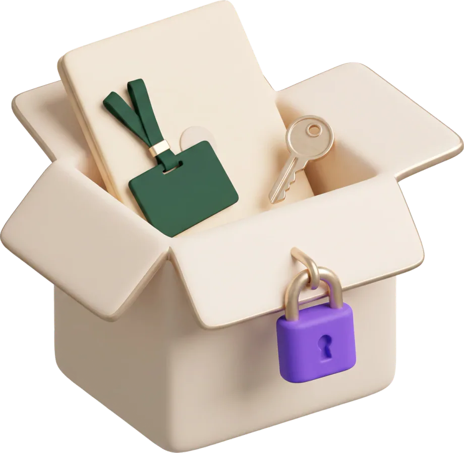 A leaver's box, packed and signed off